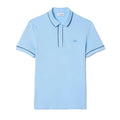 Light Blue - Front - Lacoste Mens Paris Pique Stretch Regular Polo Shirt