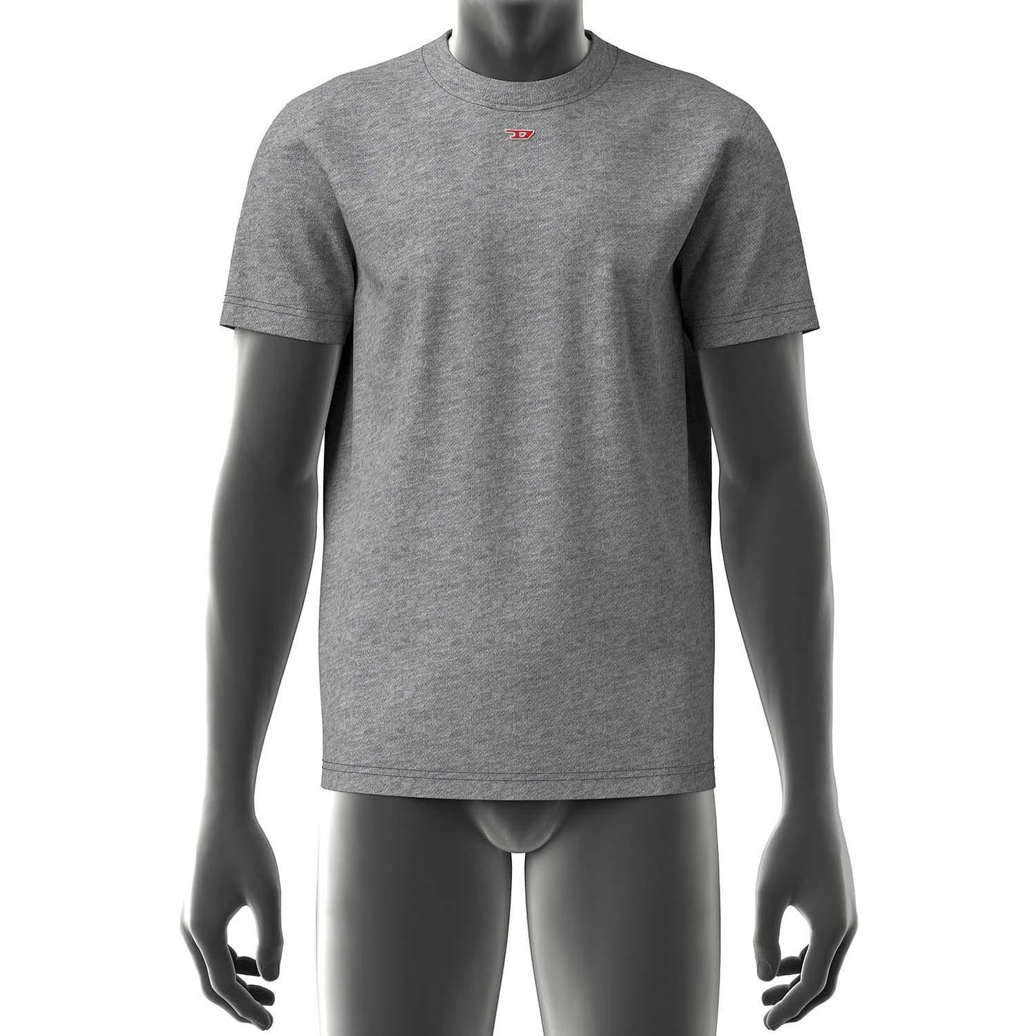Grey - Front - Diesel Mens T-Diegor-D T-Shirt