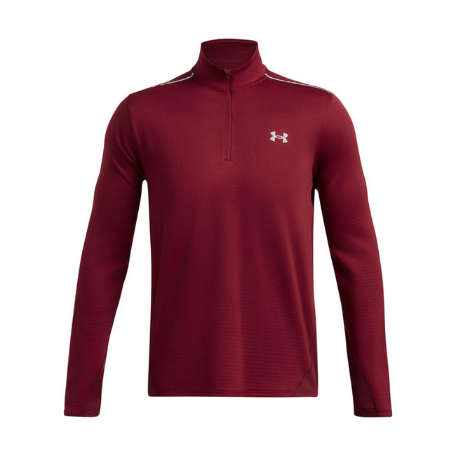 Red - Front - Under Armour Mens Vanish Cold Weather Quarter Zip Training Top