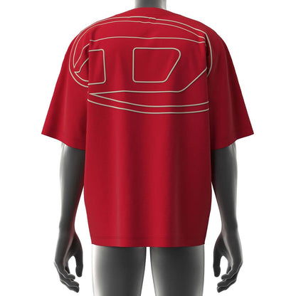 Red - Back - Diesel Mens T-Boggy-Megoval T-Shirt