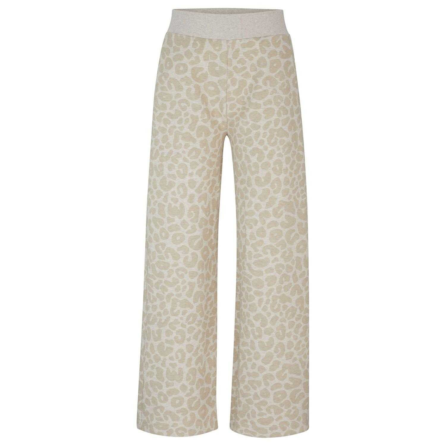 Beige - Front - Boss Womens-Ladies Naomi Leopard Print Tracksuit Bottoms