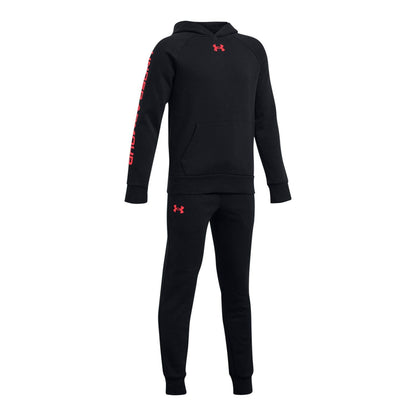 Black - Side - Under Armour Boys Rival Fleece Tracksuit