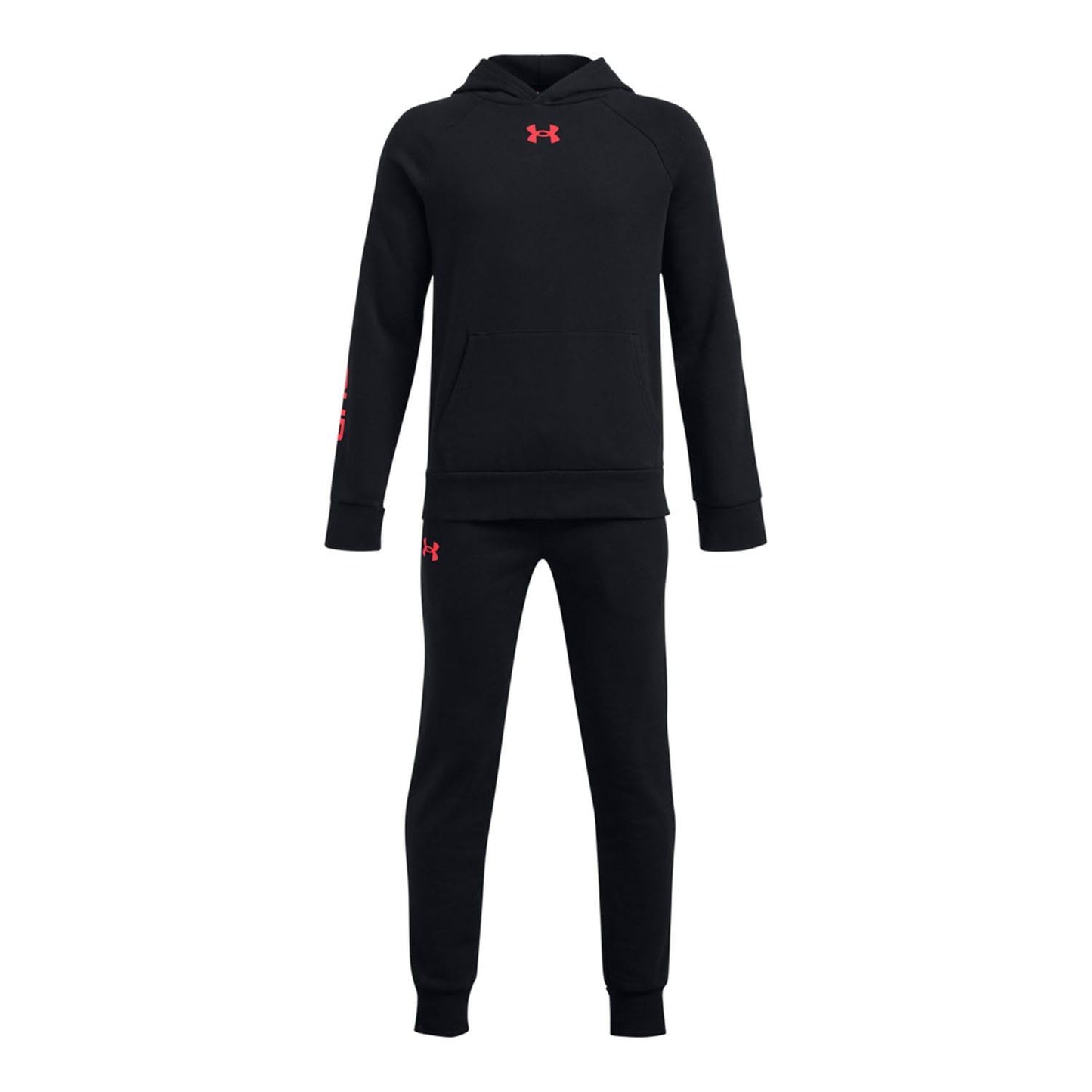 Black - Front - Under Armour Boys Rival Fleece Tracksuit