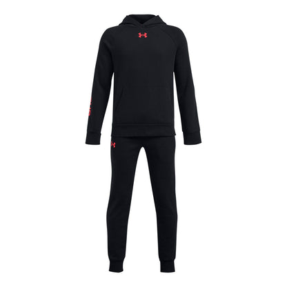 Black - Front - Under Armour Boys Rival Fleece Tracksuit