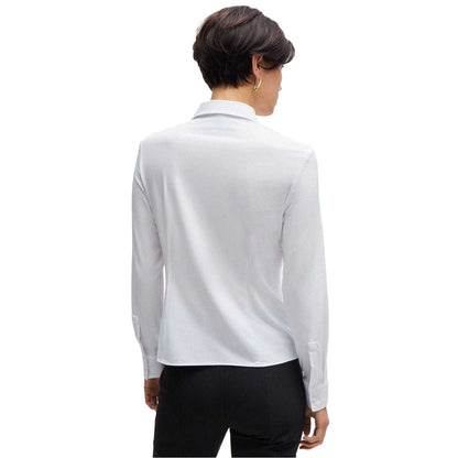 White - Back - Boss Womens-Ladies Boanna Extra-Slim Blouse