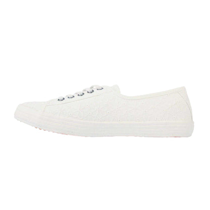 White - Side - Rocket Dog Womens-Ladies Chow Chow Elsie Eyelets Pumps