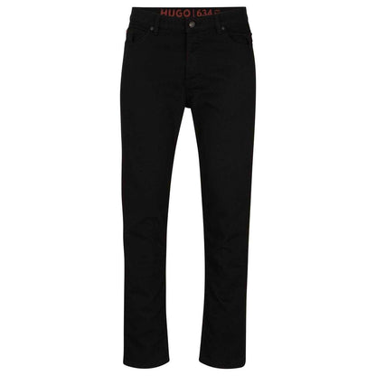 Black - Front - Hugo Mens 634 Tapered Jeans