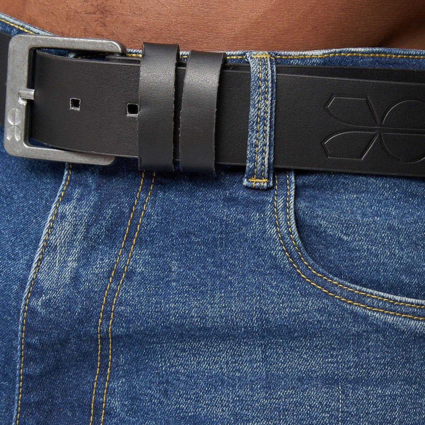 Stone Wash - Side - Crosshatch Mens Cadman Straight Jeans