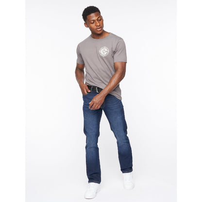 Blue - Side - Crosshatch Mens Cadman Straight Jeans