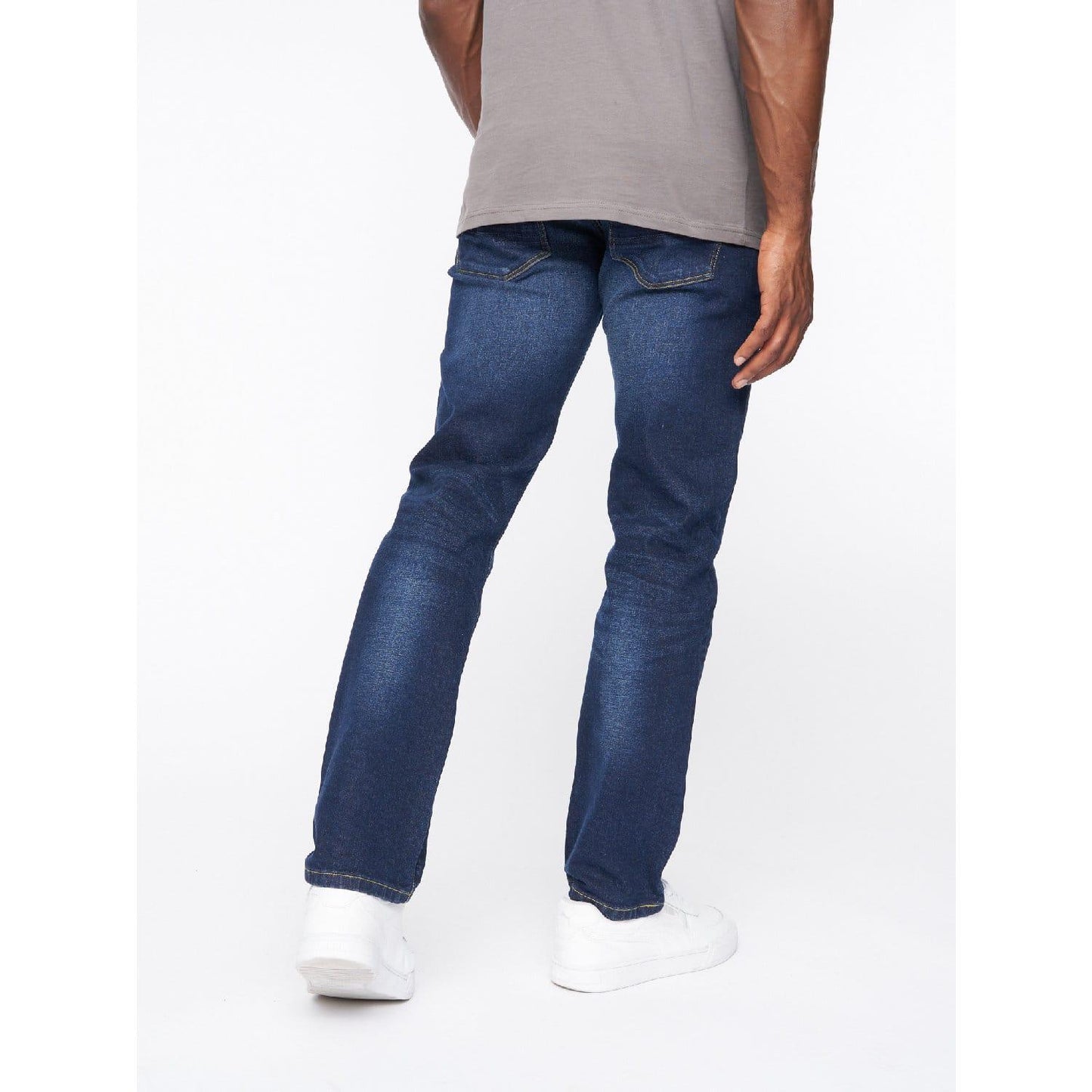Blue - Lifestyle - Crosshatch Mens Cadman Straight Jeans
