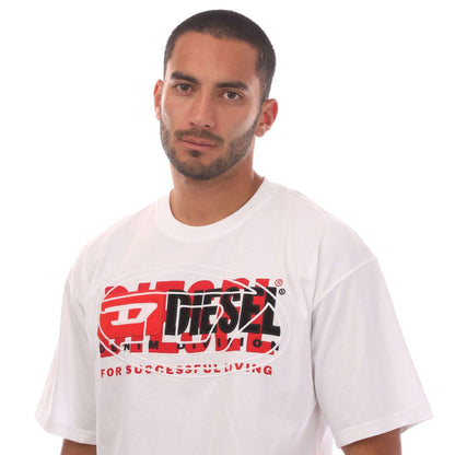 White - Side - Diesel Mens T-Boxt T-Shirt