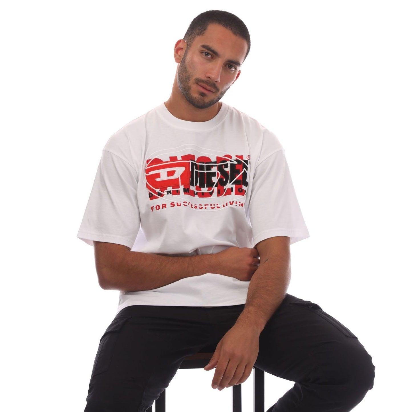White - Lifestyle - Diesel Mens T-Boxt T-Shirt