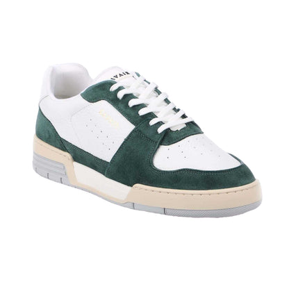 White-Green - Front - Lavair Mens Vadum Leather Trainers
