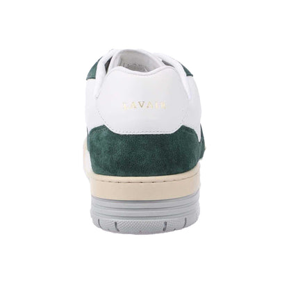 White-Green - Back - Lavair Mens Vadum Leather Trainers