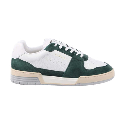 White-Green - Side - Lavair Mens Vadum Leather Trainers