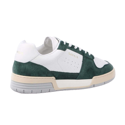 White-Green - Pack Shot - Lavair Mens Vadum Leather Trainers