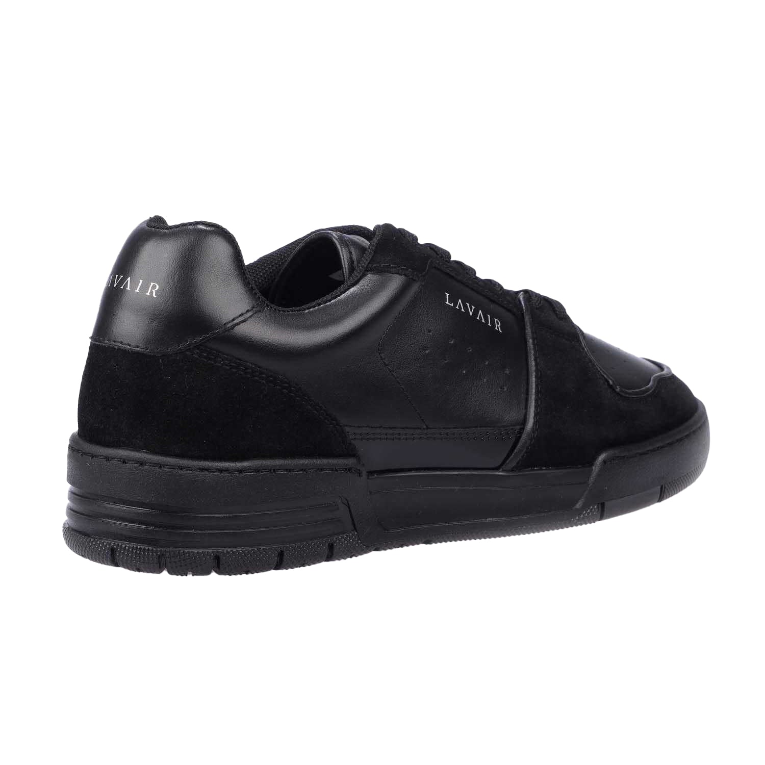 Black - Lifestyle - Lavair Mens Vadum Leather Trainers