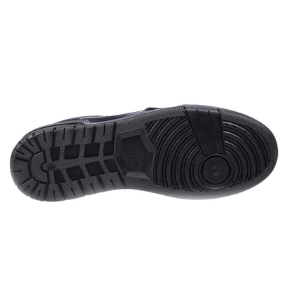 Black - Side - Lavair Mens Vadum Leather Trainers