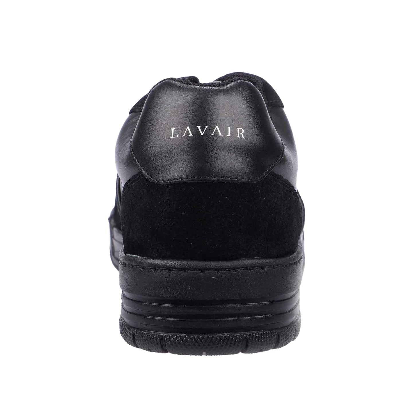 Black - Back - Lavair Mens Vadum Leather Trainers