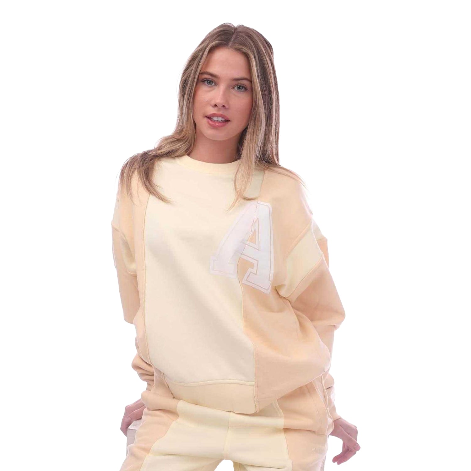 Off White - Side - Ambush Womens-Ladies Varsity Crew Neck Sweatshirt