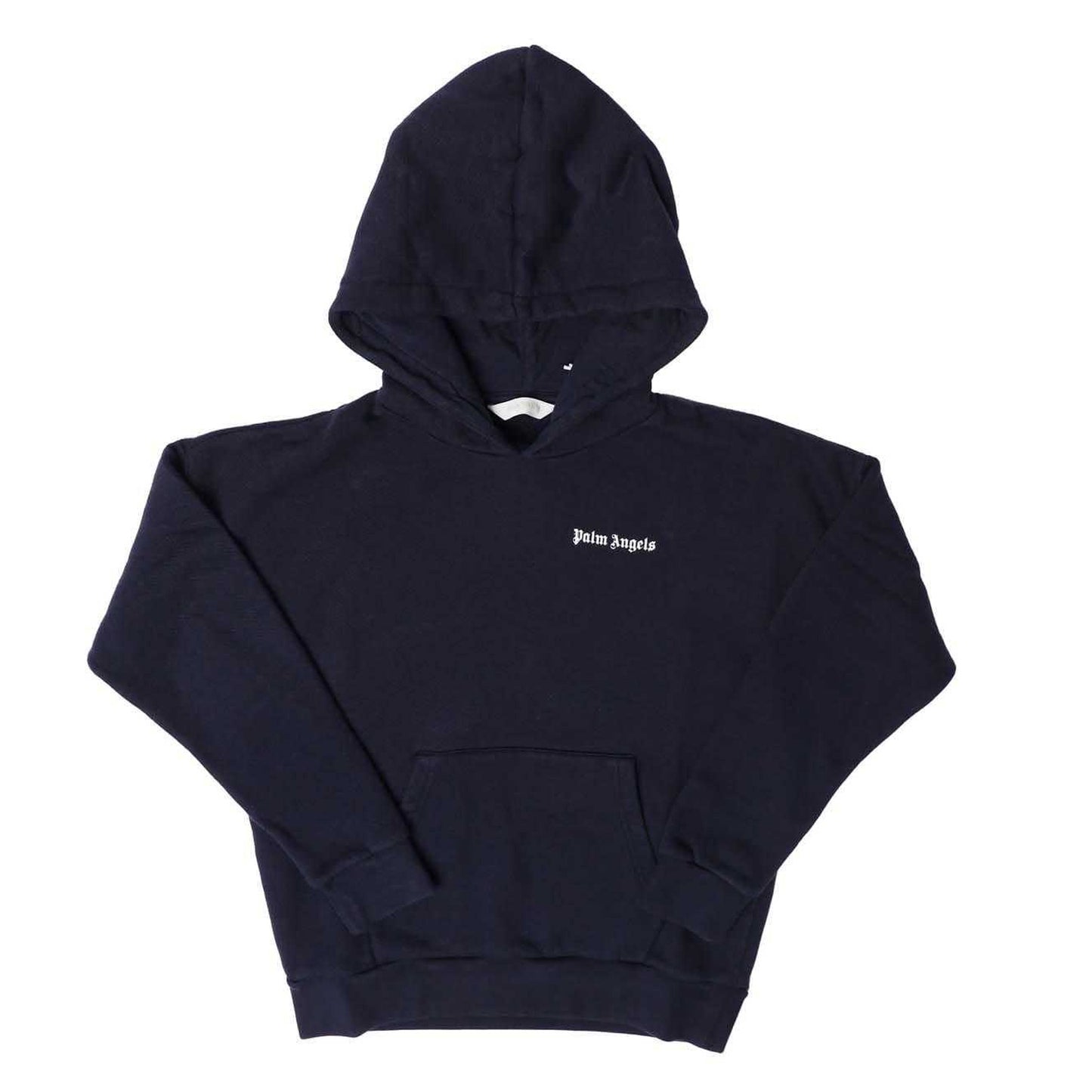 Navy-White - Front - Palm Angels Childrens-Kids Classic Logo Hoodie