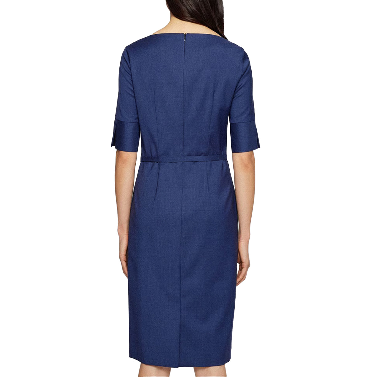Blue - Back - Boss Womens-Ladies Dirusila Dress