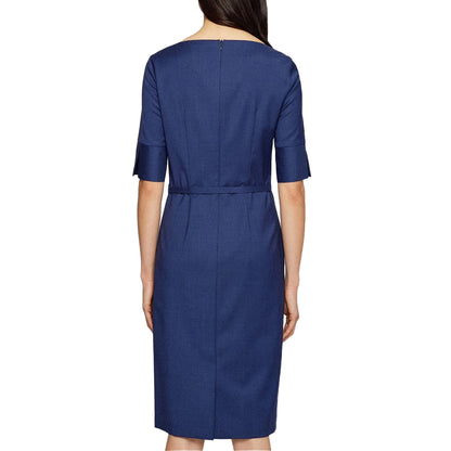 Blue - Back - Boss Womens-Ladies Dirusila Dress