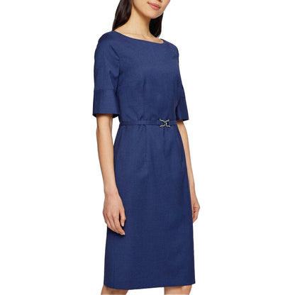 Blue - Side - Boss Womens-Ladies Dirusila Dress