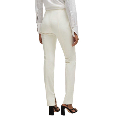 White - Back - Boss Womens-Ladies Tukeva1 Extra-Slim Trousers