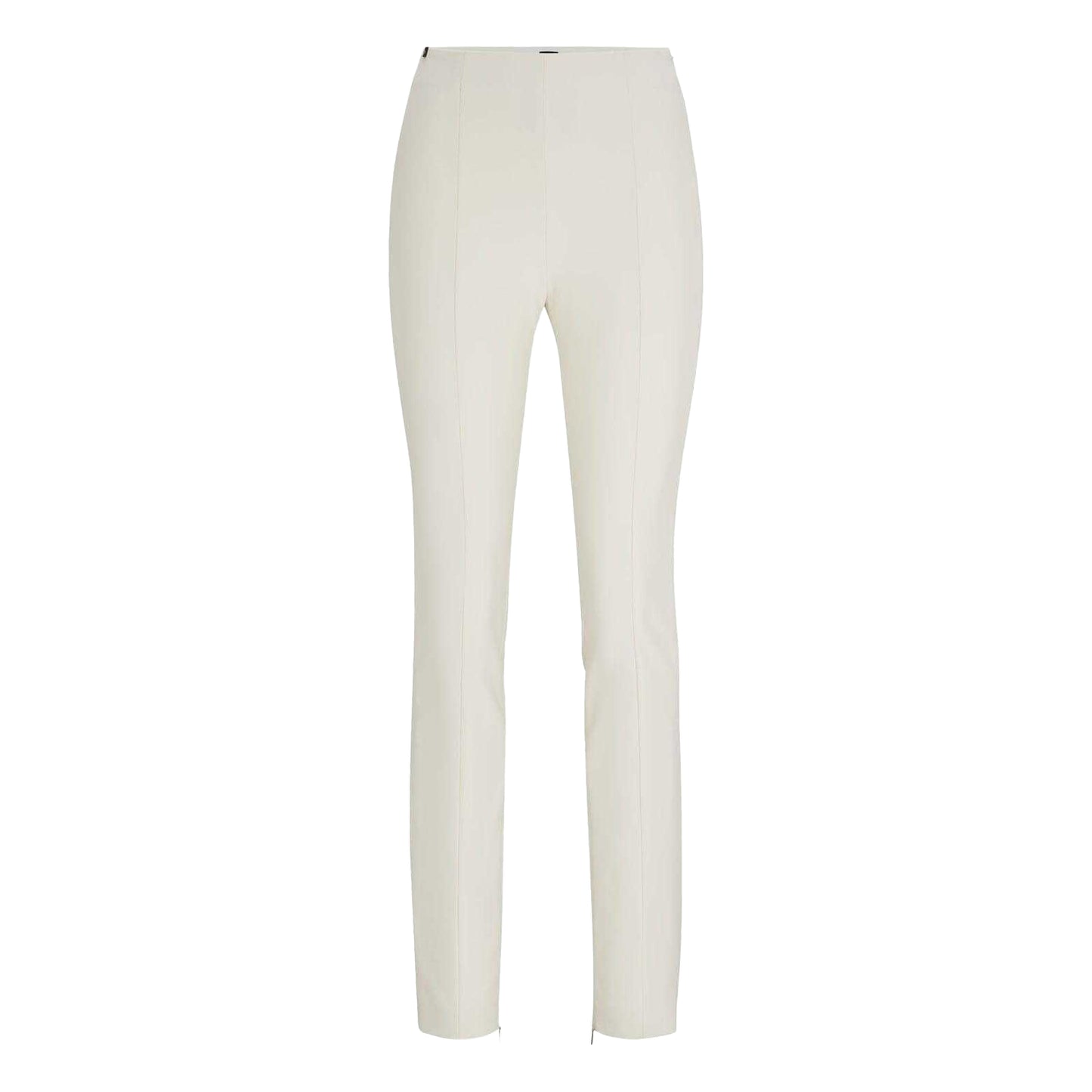 White - Front - Boss Womens-Ladies Tukeva1 Extra-Slim Trousers