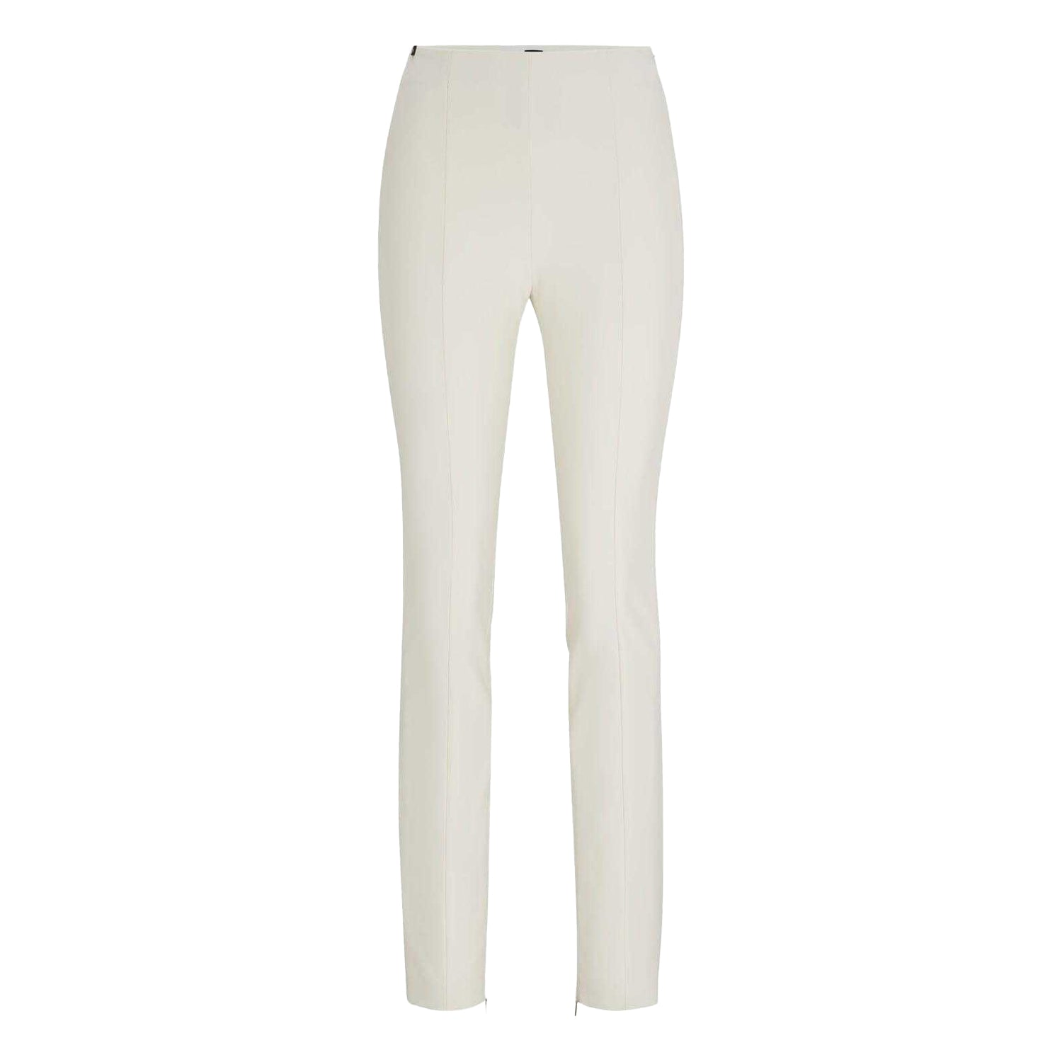 White - Front - Boss Womens-Ladies Tukeva1 Extra-Slim Trousers