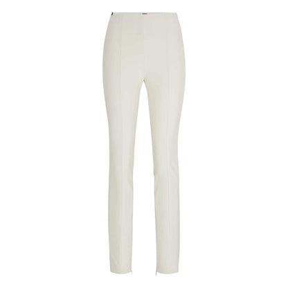 White - Front - Boss Womens-Ladies Tukeva1 Extra-Slim Trousers
