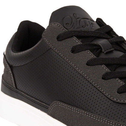 Black-Grey - Side - Loyalty & Faith Mens Polmer Trainers