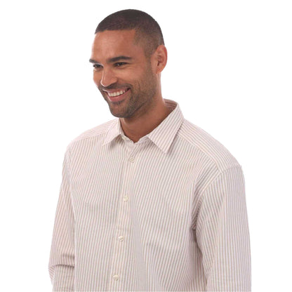 White-Light Pink - Back - Boss Mens C-Cole Stripe Shirt