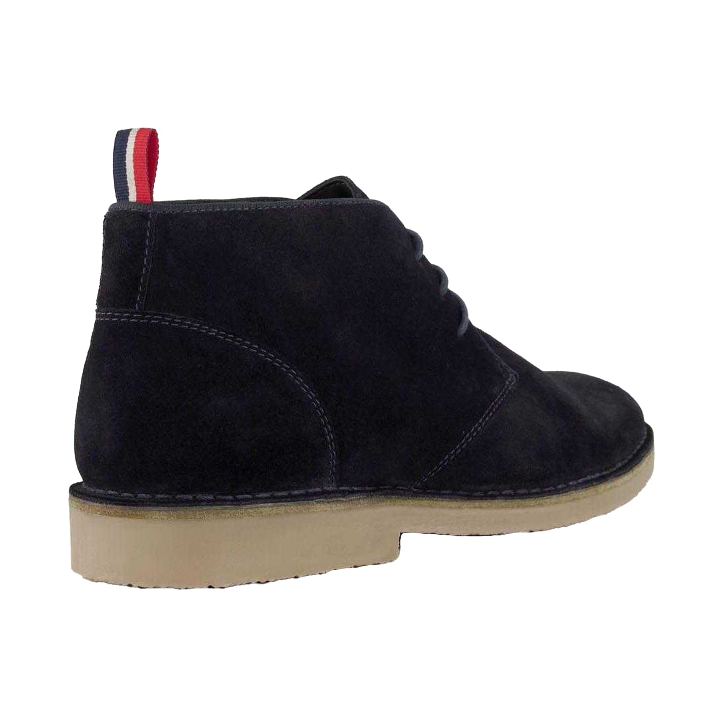 Navy - Back - Dune London Mens Creed Suede Chukka Boots