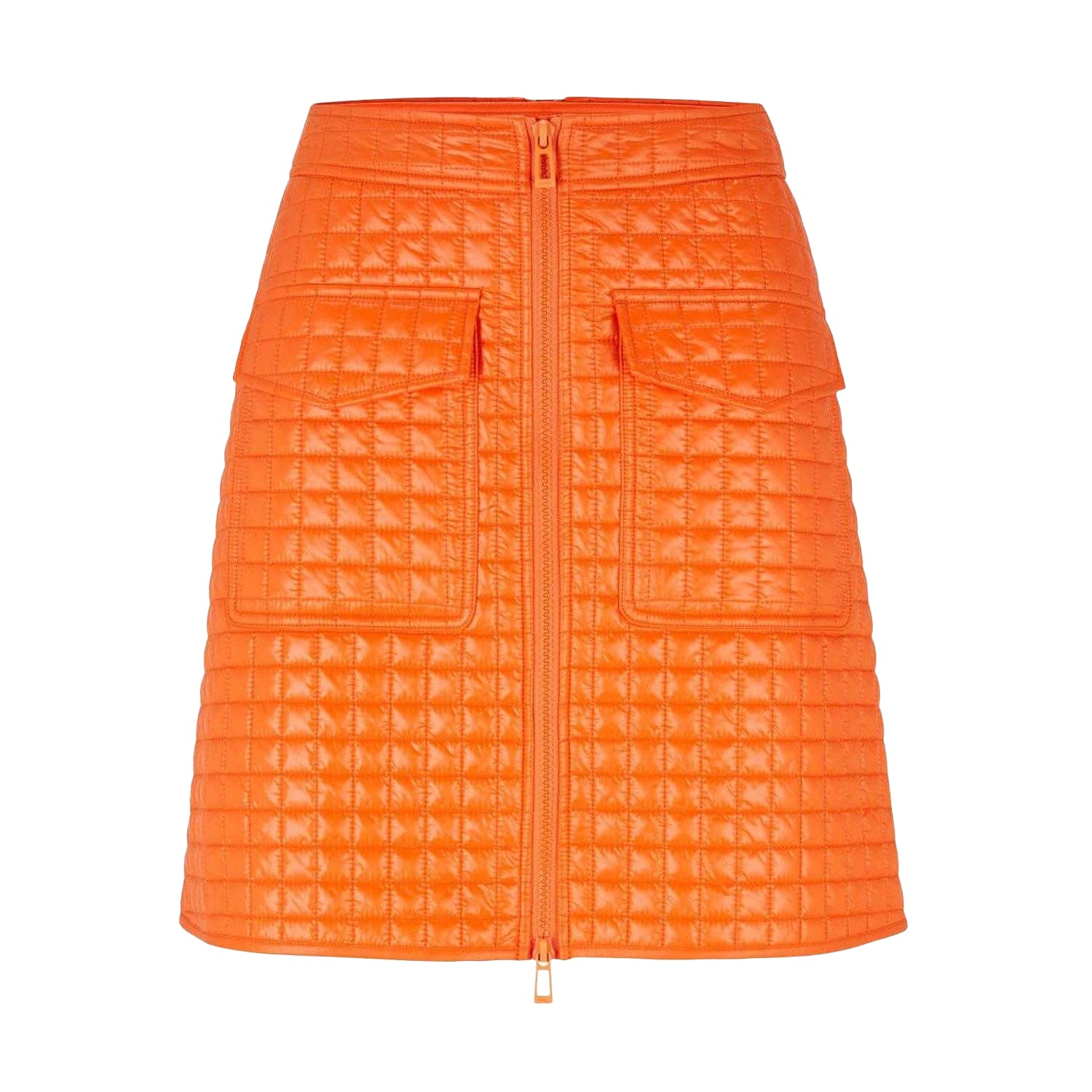 Red - Front - Hugo Womens-Ladies Radoje-1 Quilted Mini Skirt