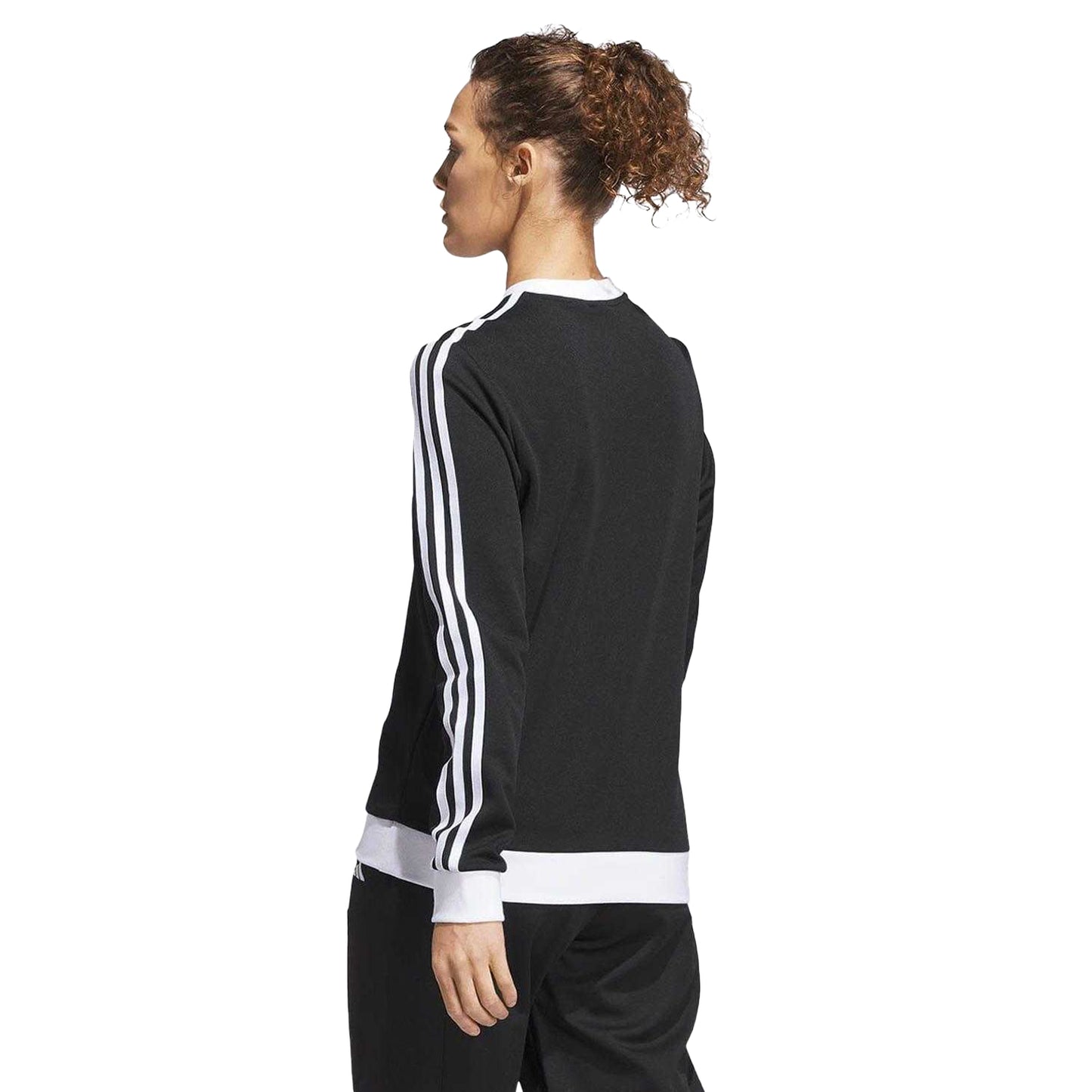Black - Back - Adidas Womens-Ladies Long-Sleeved Golf Sweatshirt