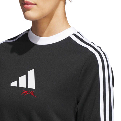 Black - Lifestyle - Adidas Womens-Ladies Long-Sleeved Golf Sweatshirt