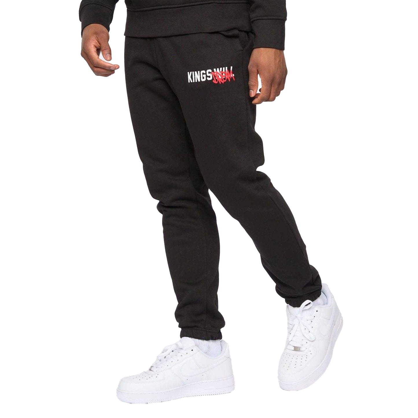 Black - Side - Kings Will Dream Mens Tagged Jogging Bottoms
