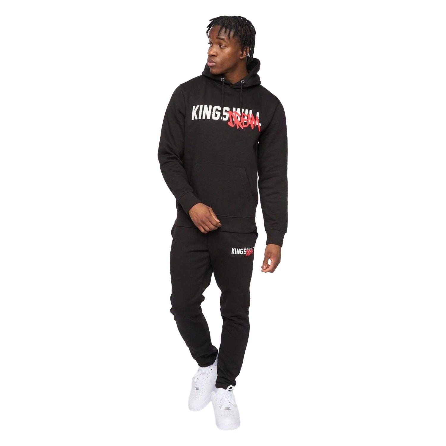 Black - Lifestyle - Kings Will Dream Mens Tagged Jogging Bottoms