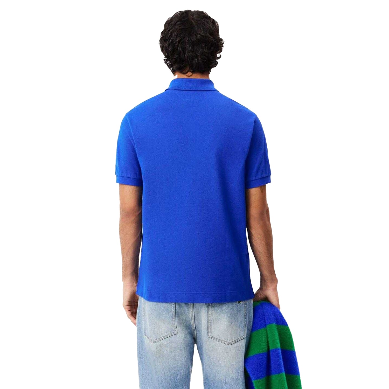 Blue - Back - Lacoste Mens L.12.12 Badge Classic Polo Shirt