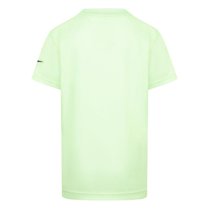 Green - Back - Nike Childrens-Kids Stacked Logo T-Shirt