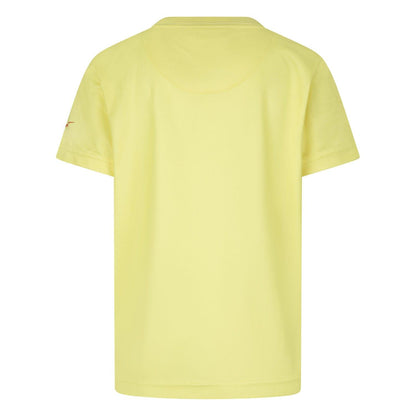 Yellow - Back - Nike Childrens-Kids Stacked Logo T-Shirt