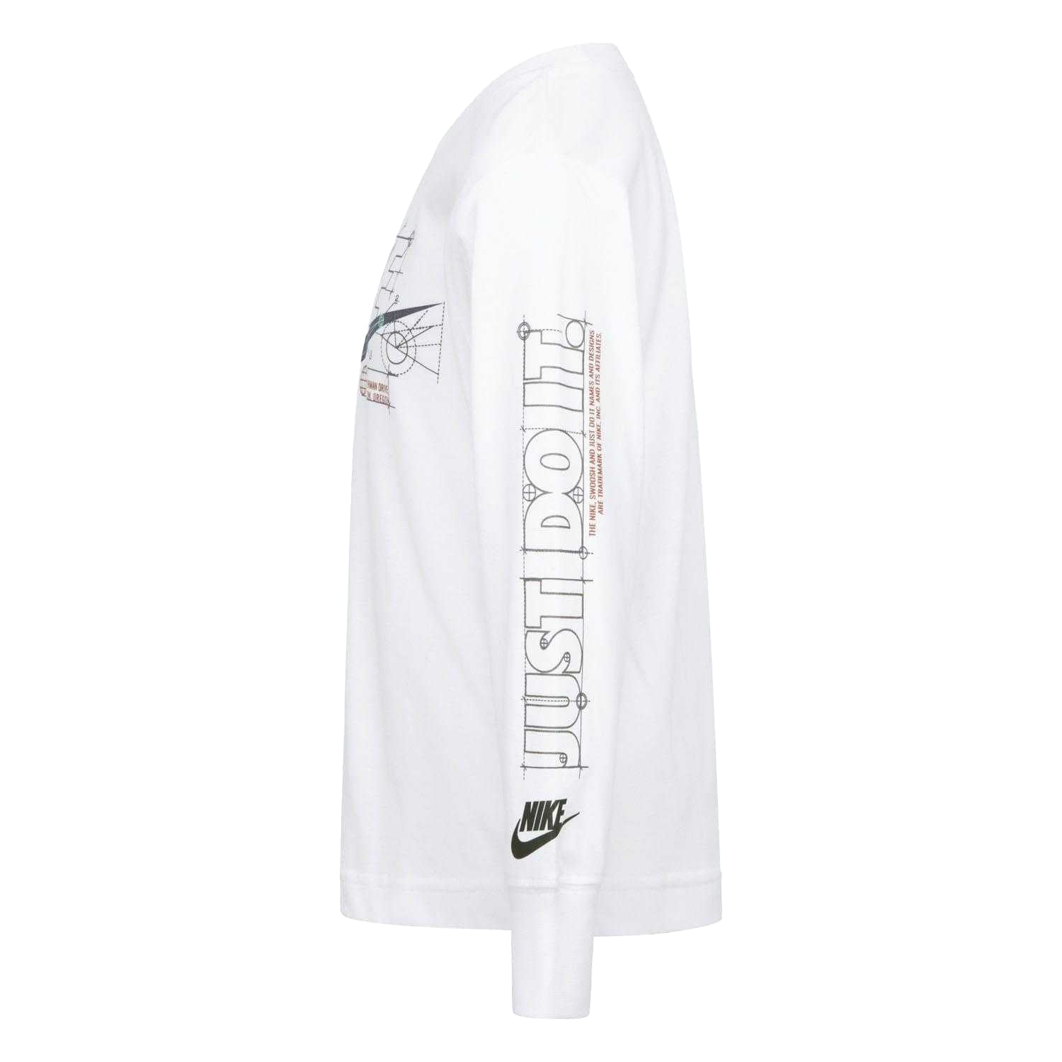 White - Side - Nike Boys Future Utility Long-Sleeved T-Shirt
