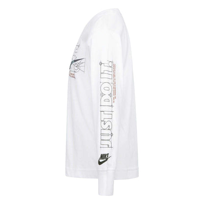White - Side - Nike Boys Future Utility Long-Sleeved T-Shirt