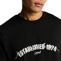Black - Pack Shot - Lyle & Scott Mens Established 1874 Graphic T-Shirt