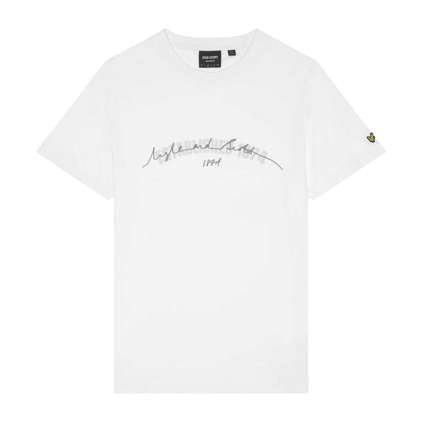 White - Front - Lyle & Scott Mens Established 1874 Graphic T-Shirt