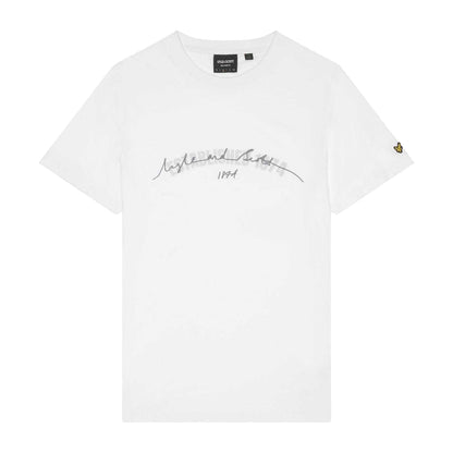 White - Front - Lyle & Scott Mens Established 1874 Graphic T-Shirt