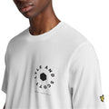 White - Pack Shot - Lyle & Scott Mens Football Wheel Graphic T-Shirt