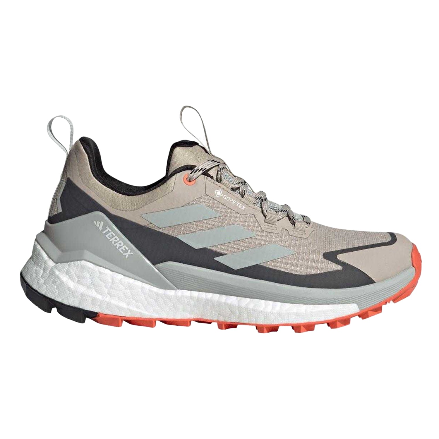 Beige - Side - Adidas Mens Terrex Free Hiker 2.0 Synthetic Leather Low Hiking Shoes